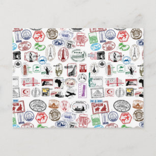 Muster der Briefmarke Postkarte