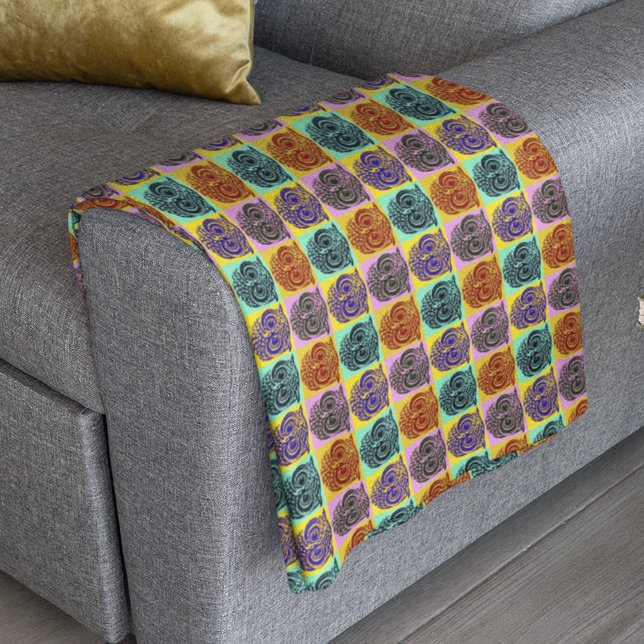 Muster der bunten Eule Fleecedecke (Von Creator hochgeladen)