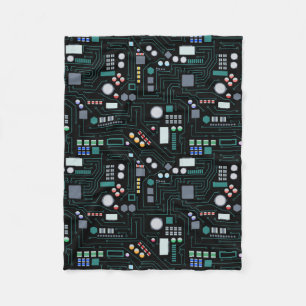 Muster der Computerplatine Fleecedecke