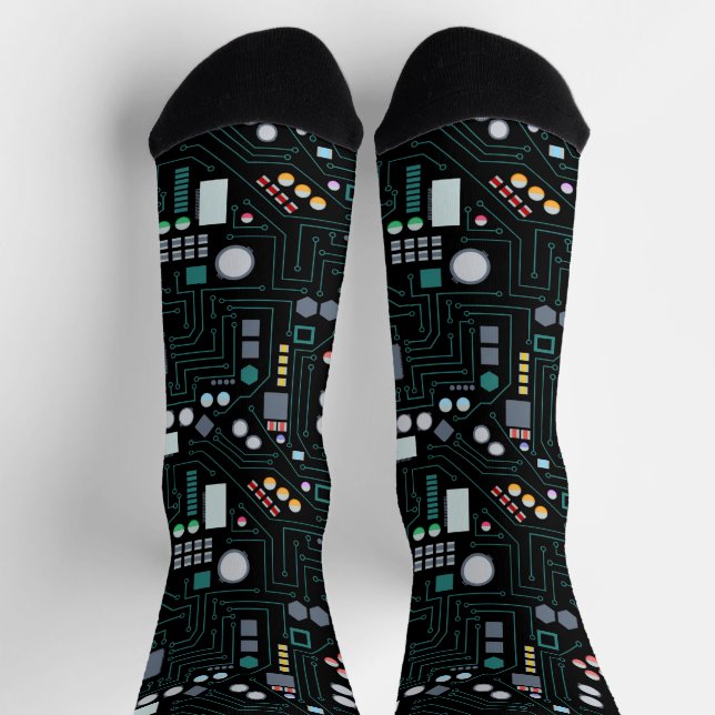 Muster der Computerplatine Socken (Oben)