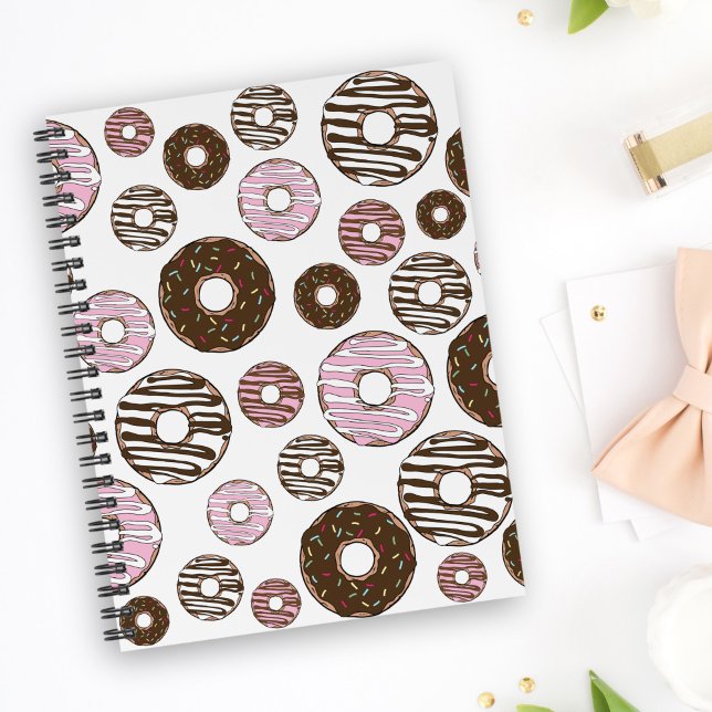 Muster der Donuts, rosa Donuts, braune Donuts Planer (Von Creator hochgeladen)