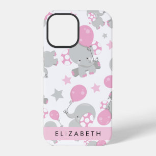 Muster der Elefanten, Süße Elefanten, Ihr Name iPhone 12 Pro Hülle