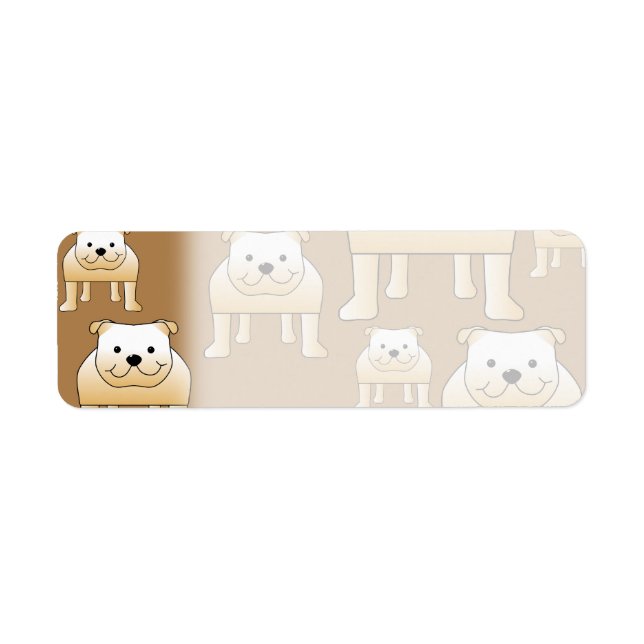Muster der englischen Bulldogs von Fawn auf Brown. (Vorne)