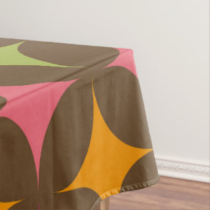 Muster der farbenfrohen Retro-Sternexplosionen Mit Tischdecke