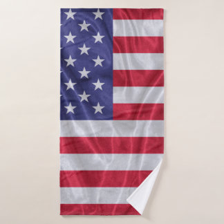 Muster der Flagge der Vereinten Staaten auf der Te Badehandtuch