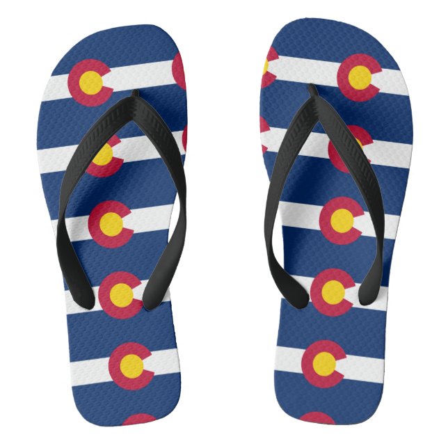 Muster der Flagge des Colorado-Staates Flip Flops (Fußbett)