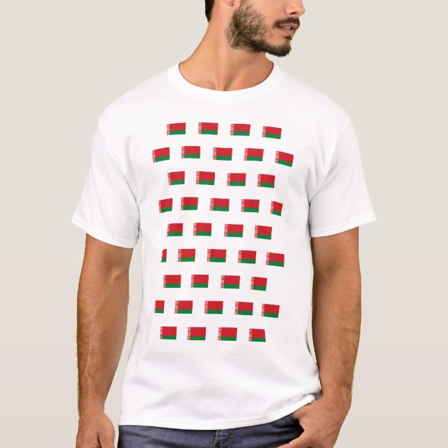 Muster der Flagge von Belarus T-Shirt (Vorderseite)