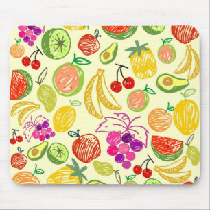 Muster der Fruchtdoodle Mousepad