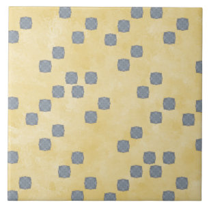 Muster der gelben und blauen Gegenwartspolka Fliese