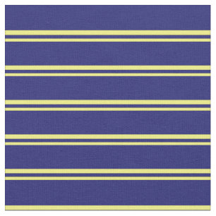 Muster der gelben und mittleren blauen Linien Stoff
