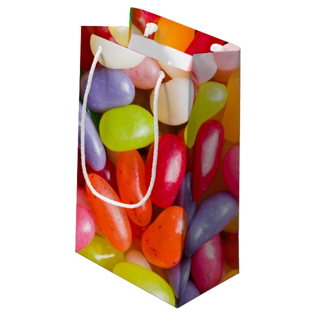 Muster der Geleebonbons Kleine Geschenktüte (Rückseite Schrägansicht)