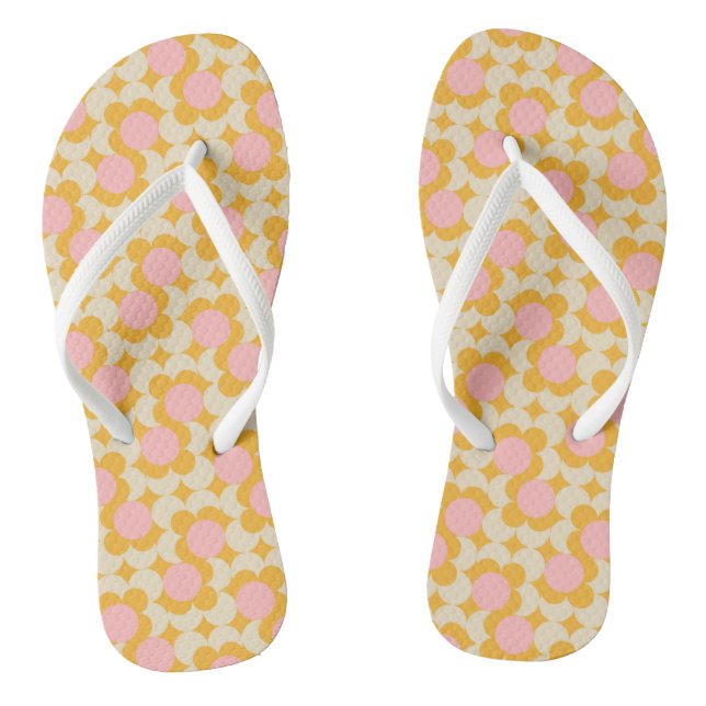 Muster der geometrischen Blume des Mittelkreises Flip Flops (Fußbett)