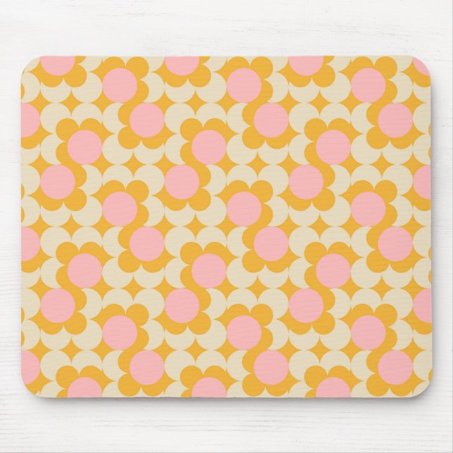 Muster der geometrischen Blume des Mittelkreises Mousepad (Vorne)