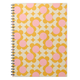 Muster der geometrischen Blume des Mittelkreises Notizblock