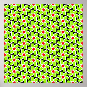 Muster der geometrischen Blume Poster