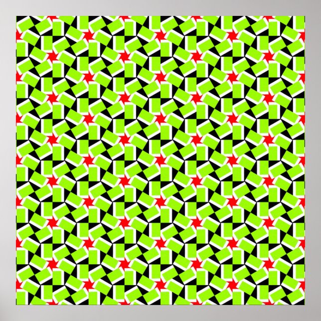 Muster der geometrischen Blume Poster (Vorne)