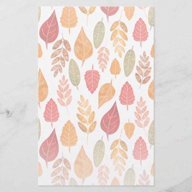 Muster der gestrichenen Herbstleaves Briefpapier (Vorderseite)