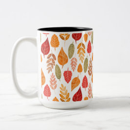 Muster der gestrichenen Herbstleaves Zweifarbige Tasse