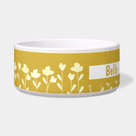 Muster der Gold-Blume mit dem Namen Floral Napf