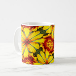 Muster der goldenen Blume Kaffeetasse