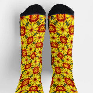 Muster der goldenen Blume Socken