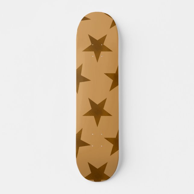 Muster der goldenen Sterne 14 Skateboard (Vorne)