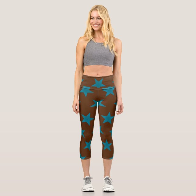 Muster der goldenen Sterne 16 Capri Leggings (Vorderseite)