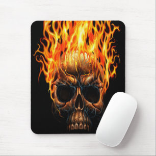 Muster der goldgelben Orangenfeuerflammmuster Mousepad