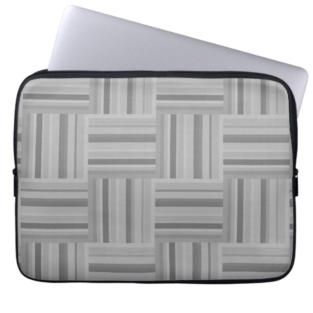 Muster der grauen Streifen Laptopschutzhülle (Vorderseite)