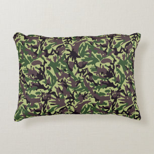 Muster der grünen Camouflage Dekokissen