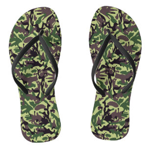 Muster der grünen Camouflage Flip Flops