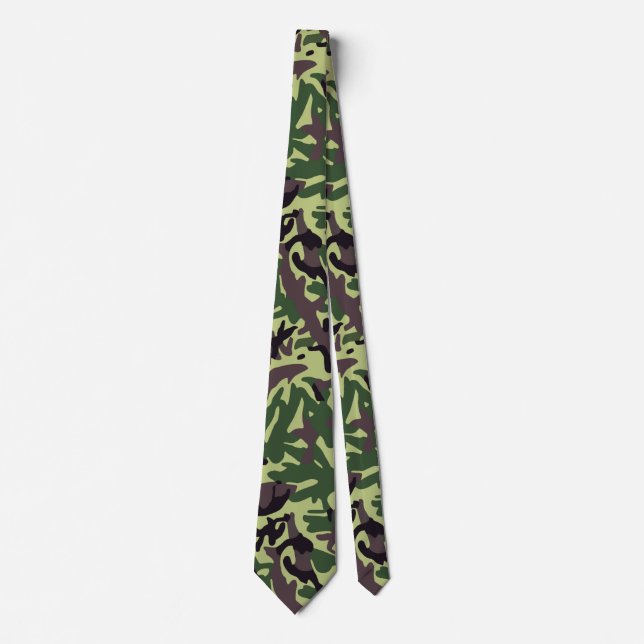 Muster der grünen Camouflage Krawatte (Vorderseite)