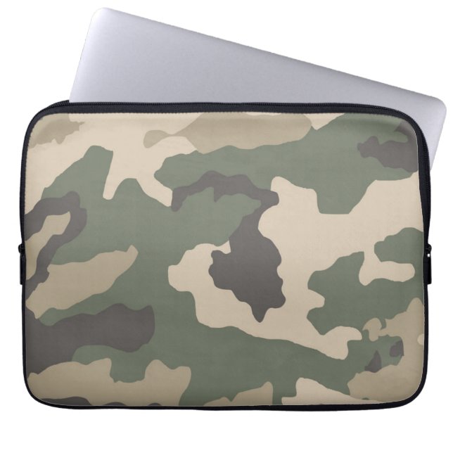Muster der grünen Camouflage Laptopschutzhülle (Vorderseite)