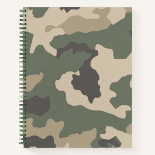 Muster der grünen Camouflage Notizbuch