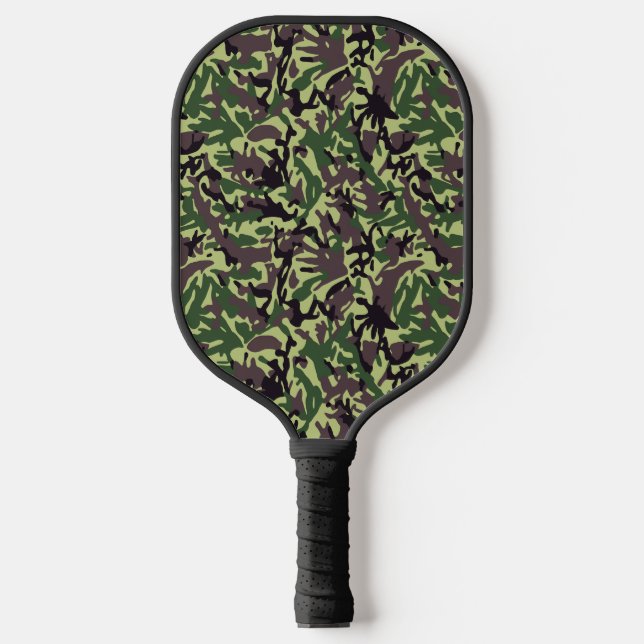 Muster der grünen Camouflage Pickleball Schläger (Vorderseite)