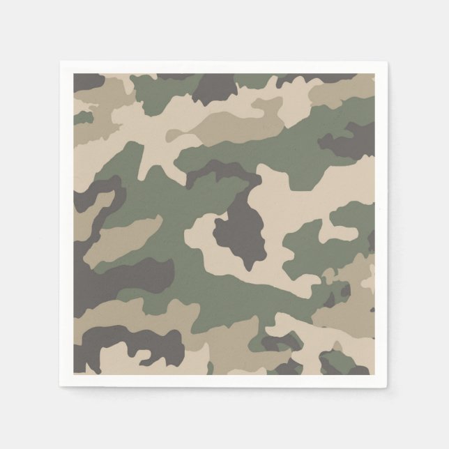 Muster der grünen Camouflage Serviette (Vorderseite)