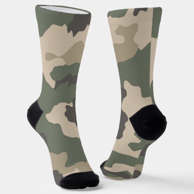 Muster der grünen Camouflage Socken (Gewinkelt)