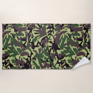 Muster der grünen Camouflage Strandtuch