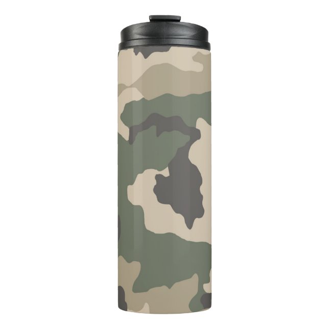 Muster der grünen Camouflage Thermosbecher (Vorderseite)