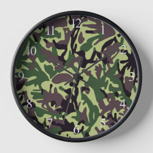Muster der grünen Camouflage Uhr