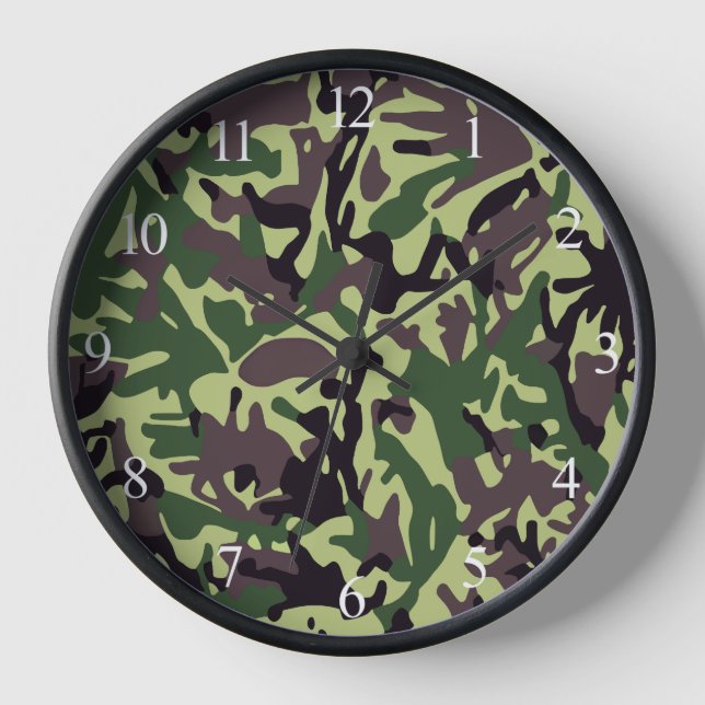 Muster der grünen Camouflage Uhr (Vorderseite)