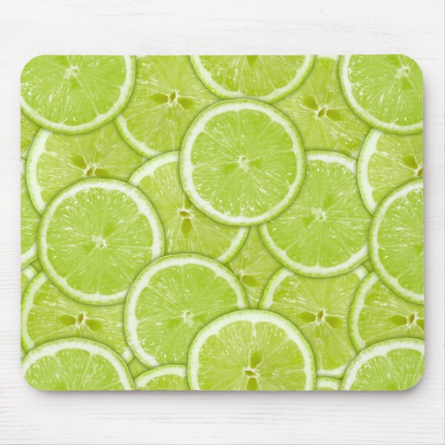 Muster der grünen Limonen Scheiben Mousepad (Vorne)