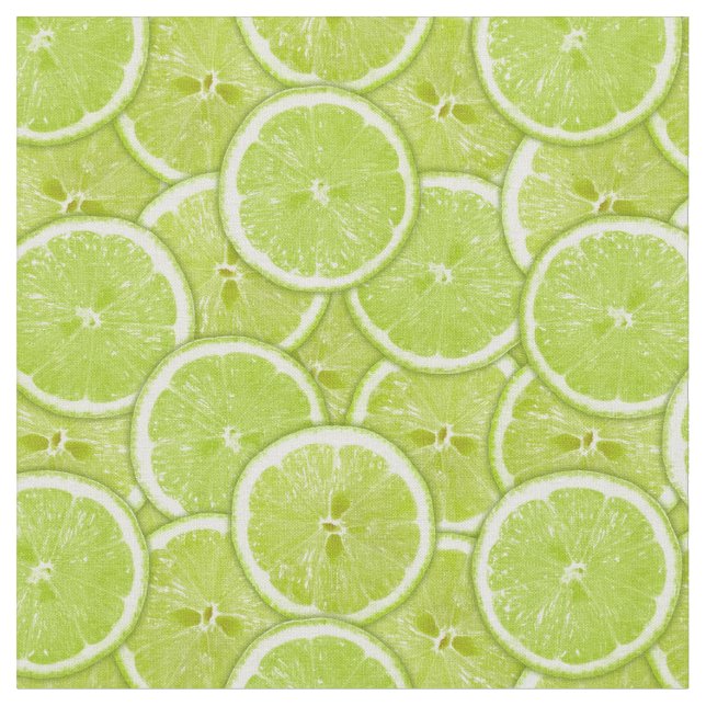 Muster der grünen Limonen Scheiben Stoff (Nahaufnahme)