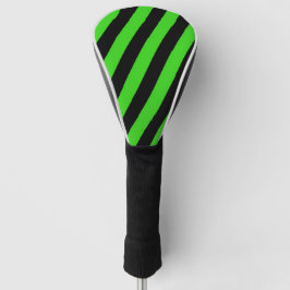 Muster der grünen und schwarzen diagonalen Streife Golf Headcover