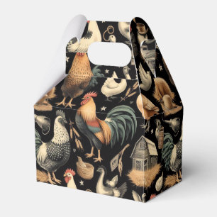 Muster der Hähnchenfarm Geschenkschachtel