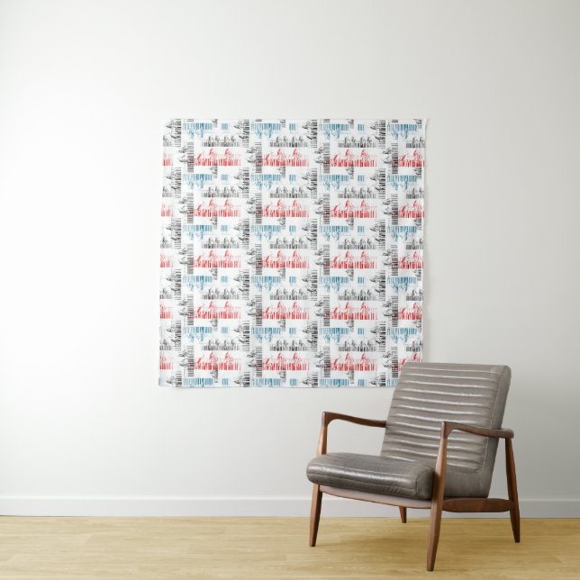 Muster der Hände Wandteppich (Beispiel (Horizontal))