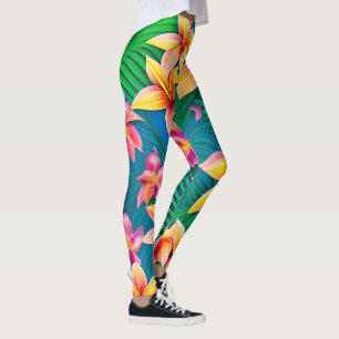 Muster der hawaiianischen tropischen Blume Leggings