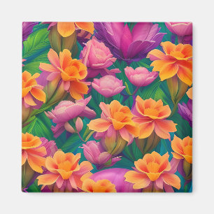 Muster der hawaiianischen tropischen Blume Magnet