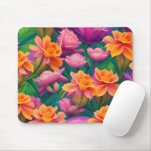 Muster der hawaiianischen tropischen Blume Mousepad