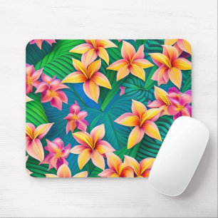 Muster der hawaiianischen tropischen Blume Mousepad